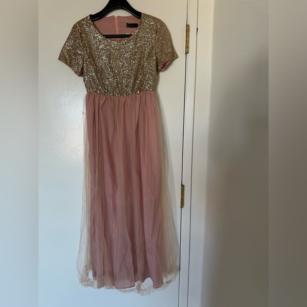 Calla Dream Rose Gold Women’s Dress Sz S